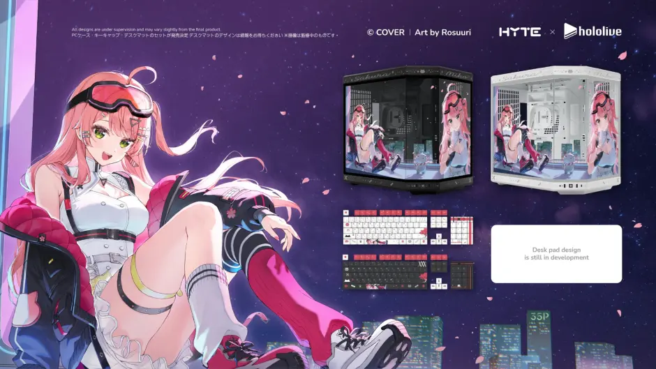 ホロライブ　さくらみこ　デスクマット3枚セット 5/15予約開始】さくらみこ×HYTE コラボPCケース＆キーキャップ完全