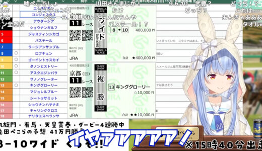 兎田ぺこら、菊花賞で大敗しiPhone Duoがまさかの80万円に　「今回は勉強」と自分に言い聞かせる